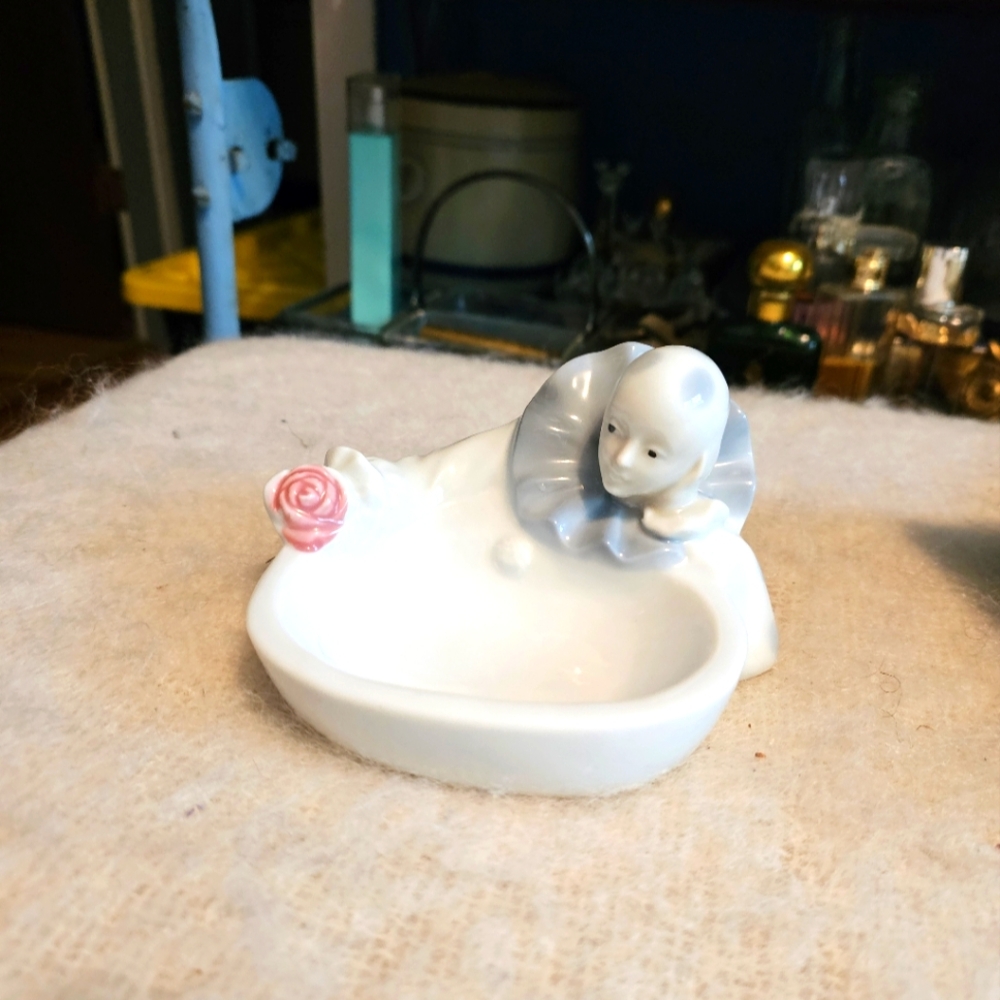 Vintage Harlequin Clown Soap Dish